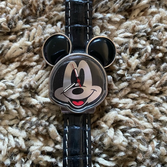 Disney Accessories - Leather Mickey Mouse Watch